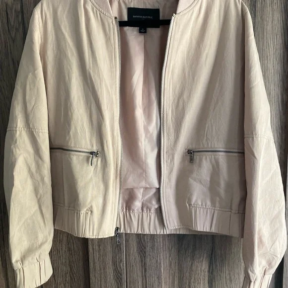 Banana Republic Women's Light Tan Bomber Jacket - Picture 1 of 4